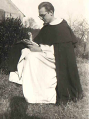 F. Fišer v řeholním oděvu dominikánského řádu