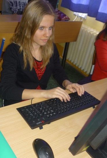 nejpilnější studentka v psaní M. Poláčková